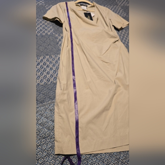 MaxMara Cream Wrap Dress Size 8 - Picture 11 of 12